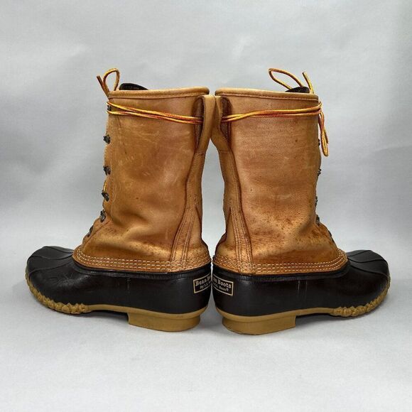 L.L. Bean Men's Size 9 8" Gore-Tex Insulated Brown Leather Bean Boots - Picture 7 of 14